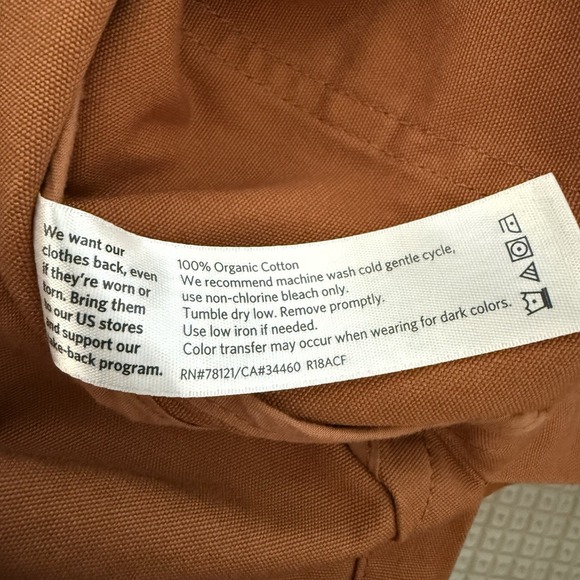 NEW Eileen Fisher Organic Cotton Jacket Size M Musk Orange $288 - Picture 6 of 8